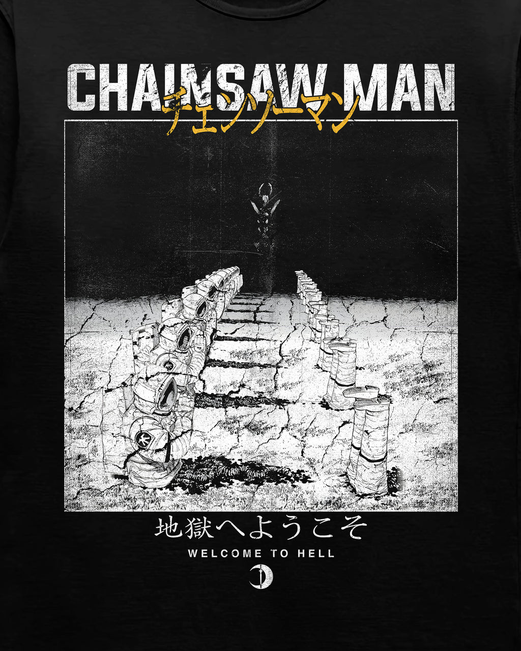 Chainsaw Man 'Welcome to Hell' Staple T-Shirt